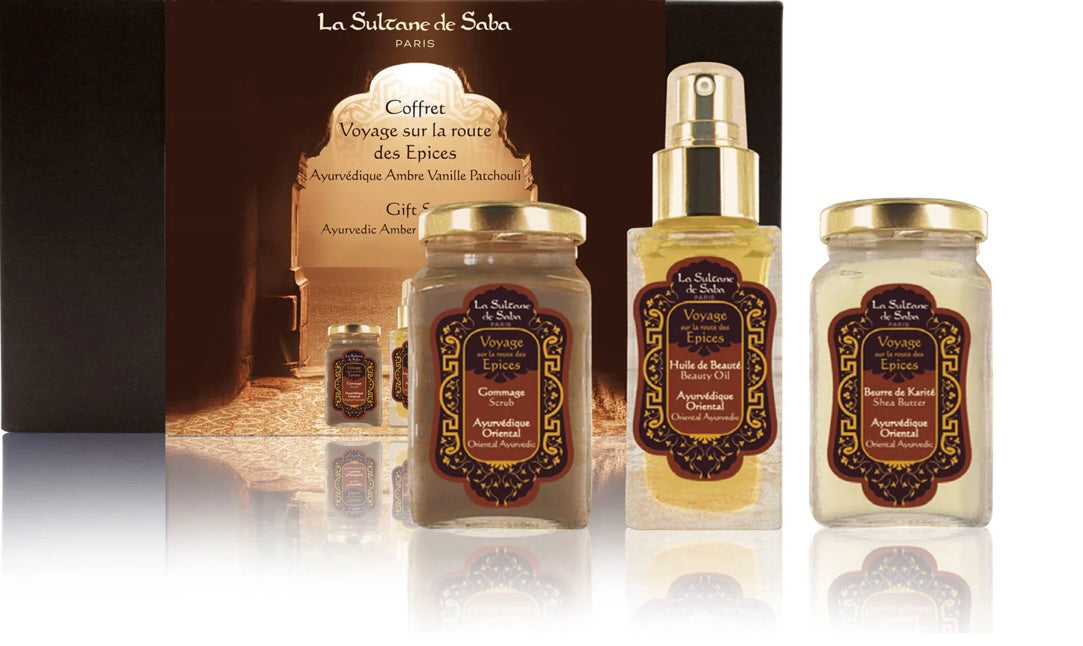 Body Gift Set - Ayurvedic Treatment - Amber Vanilla Patchouli - Journey To The Spices Route